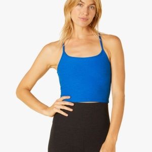 Beyond Yoga Spacedye Slim Racerback Cropped Tank in Wayfinder Blue size small